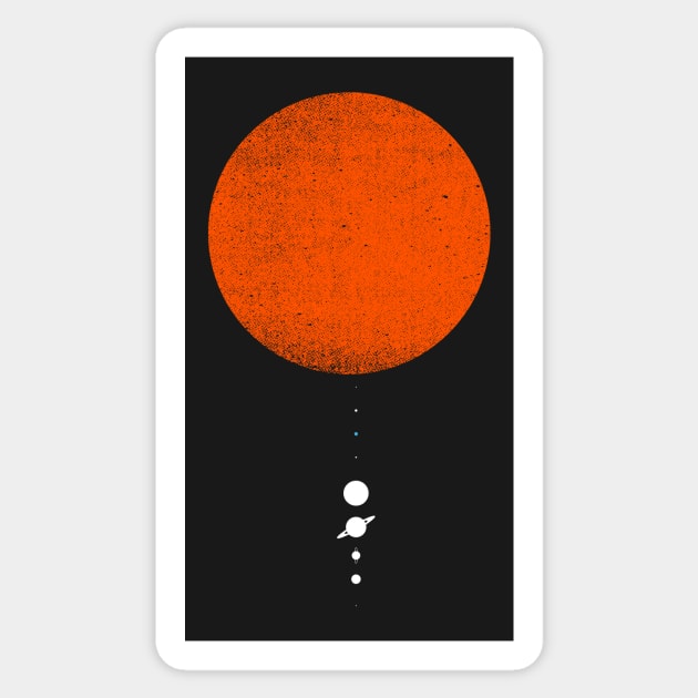 Minimal Solar System Sticker by geekchic_tees